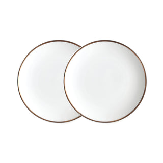 Alex Gold Set of 2 6-1/2" Bread/Canape Plates White Background Photo