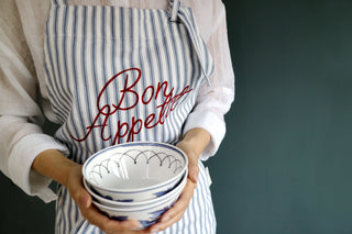 Bib Apron Blue Stripe Lifestyle Shot