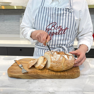 Bib Apron Blue Stripe Lifestyle Photo
