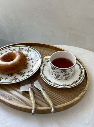Heritage Daisy Chain Salad Plate & Cup and Saucer Lifestyle Photo