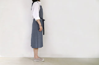 Bib Apron Denim Lifestyle Shot Profile