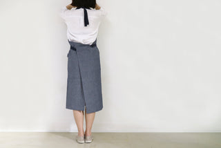 Bib Apron Denim Lifestyle Shot Back