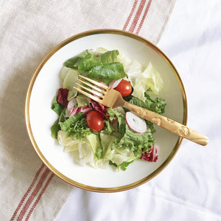 Golden Edge Soup and Pasta Bowl Lifestyle Photo