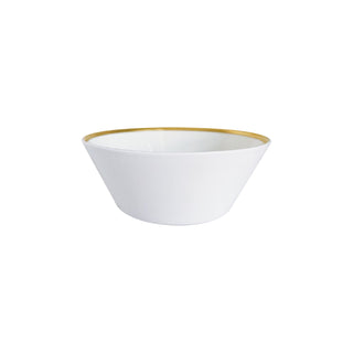 Golden Edge Cereal and Soup Bowl White Background Photo