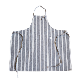 Bib Apron Gray Stripe White Background Photo