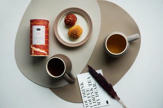 Deco Placemat Light Beige & Milky Brown Lifestyle Photo