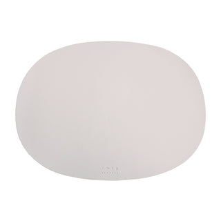 Deco Set of 2 Oval Placemats Light Beige White Background Photo