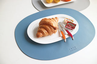 Deco Oval Placemats Light Blue Lifestyle Photo