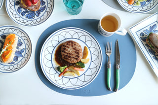 Deco Oval Placemats Light Blue Lifestyle Photo