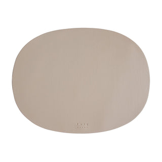 Deco Set of 2 Oval Placemats Milky Brown White Background Photo