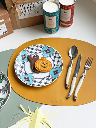 Deco Oval Placemats Yellow & Mint Lifestyle Photo