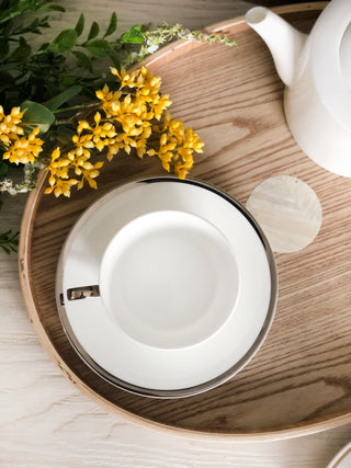 Platinum Edge Cup and Saucer Lifestyle Photo