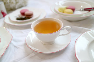 Amelie Roseate Lifestyle Photo Cup and Saucer Focus