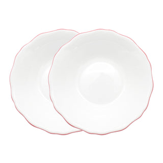 Amelie Roseate Set of 2 Soup and Pasta Bowls White Background Photo