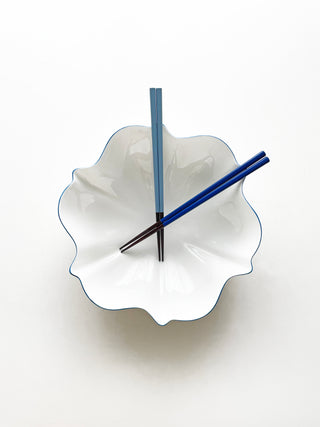 Amelie Royal Blue Serving Bowl & Sandal Chopsticks Assorted Lifestyle Photo