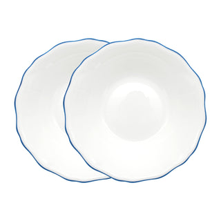 Amelie Royal Blue Set of 2 Soup and Pasta Bowls White Background Photo