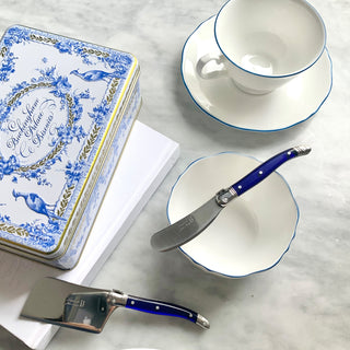 Amelie Royal Blue Cup & Saucer & Small Bowl Lifestyle Photo