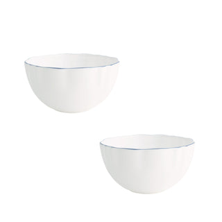 Amelie Royal Blue Set of 2 Fruit Nut and Rice Bowls White Background Photo
