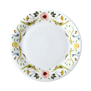 Scandinavian Floral 10 in. Dinner Plate White Background Photo