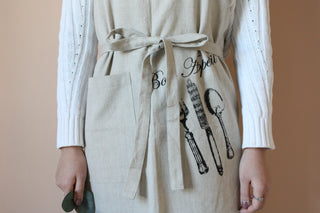 Bib Apron Tan Lifestyle Shot Front