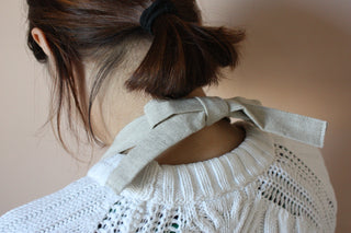 Bib Apron Tan Lifestyle Shot Detail