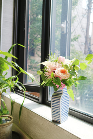 Well Versed Blue Small Vase Lifestyle Photo