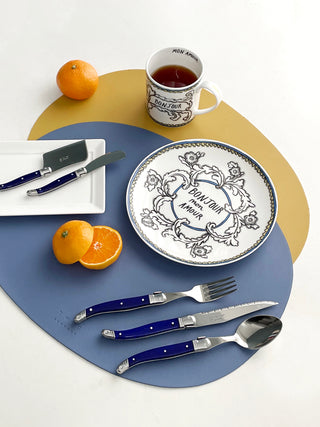 Deco Placemat Light Blue & Yellow Lifestyle Photo