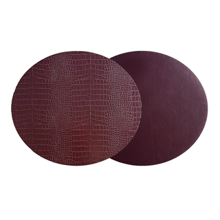 Dovi Oval Placemats Burgundy White Background Photo
