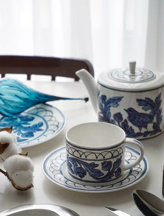 Heritage Blue Bird Lifestyle Photo Cup and Saucer Cut