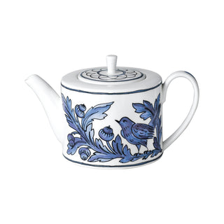 Heritage Blue Bird ​Teapot​ White Background Photo