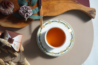 Heritage Daisy Chain Cup and Saucer Lifestyle Photo