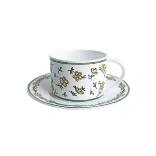 Heritage Daisy Chain Cup and Saucer White Background Photo