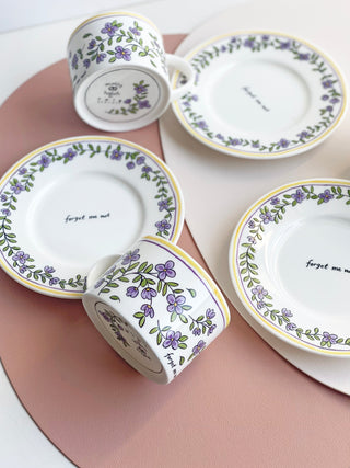 Heritage Forget Me Not Lifestyle Photo Cup and Saucer Cut