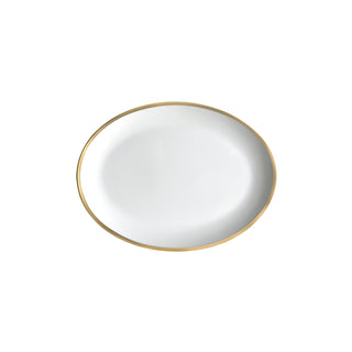 Golden Edge 11 in. Oval Platter White Background Photo