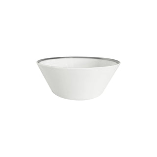 Platinum Edge Cereal and Soup Bowl White Background Photo