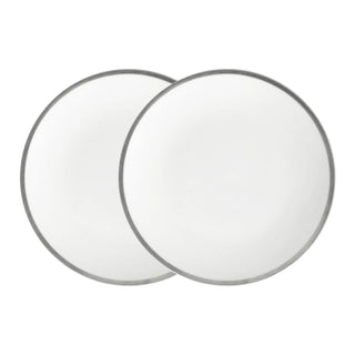 Platinum Edge Set of 2 8 in. Salad Plates White Background Photo