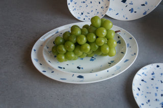 Terrazzo Azzurro Lifestyle Photo Oval Platter Cut