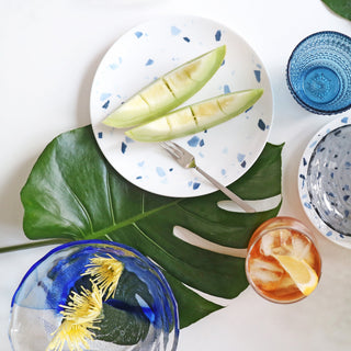 Terrazzo Azzurro Salad Plate Lifestyle Photo