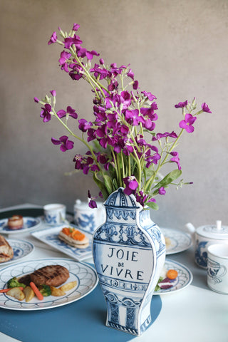 Well Versed Joie Blue Medium Vase Lifestyle Photo