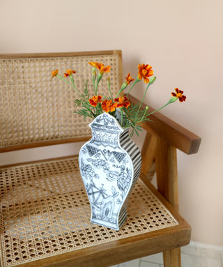 Well Versed Gray Medium Vase Lifestyle Photo