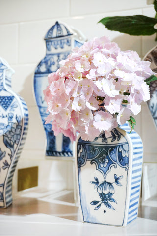 Well Versed Collection Lifestyle Photo Blue Small Vase Cut