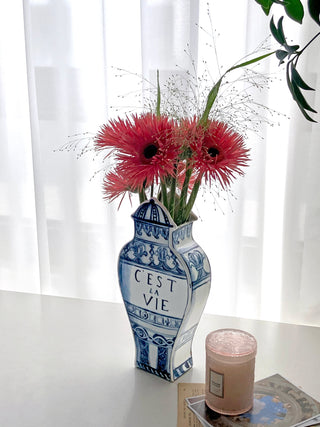 Well Versed Joie Blue Medium Vase Lifestyle Photo