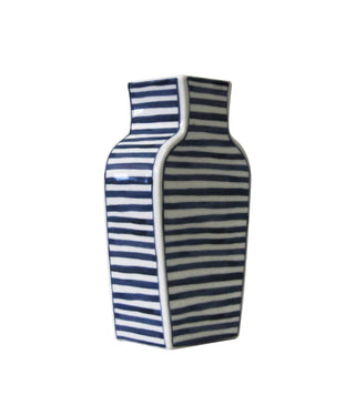 Well Versed Blue Small Vase White Back Background Photo