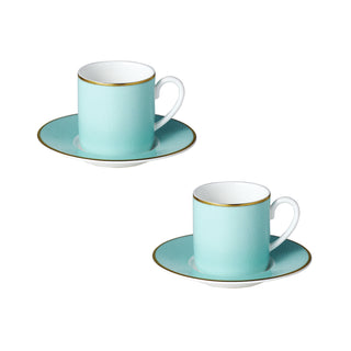 Charlotte Set of 2 Espresso Cups and Saucers White Background Photo