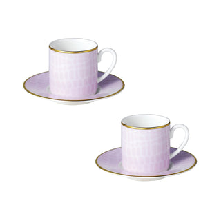 Layla Set of 2 ​​​Espresso Cups and Saucers White Background Photo