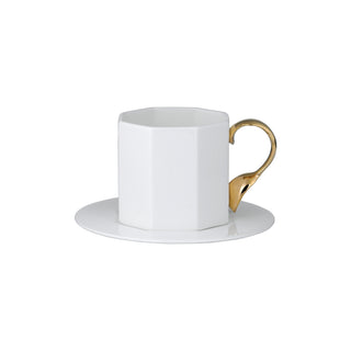 Cutlery Cup and Saucer Spoon Handle White Background Photo