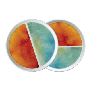 Reve Orange Set of 2 6 in. Bread Plates White Background Photo
