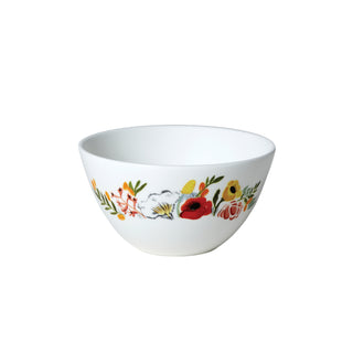 Language of Flowers Cereal and Soup Bowl White Background Photo