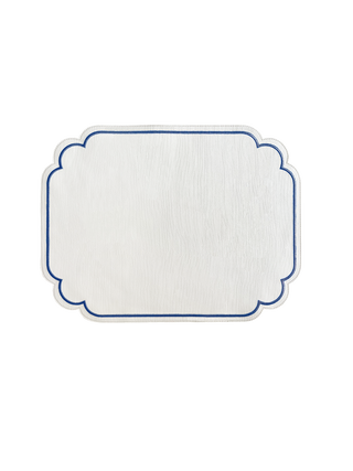 Lane Table Mat - Ivory Navy transparent background image