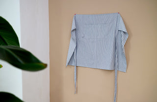Bistro Apron Blue Stripe Lifestyle Photo